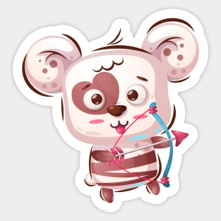 Naughty Cupid panda Sticker